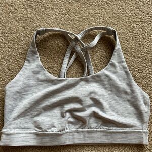 Lululemon energy bra gray stripe